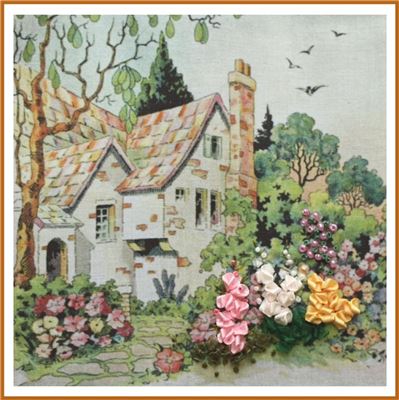 Ribbon Embroidery Kit - Cottage Garden